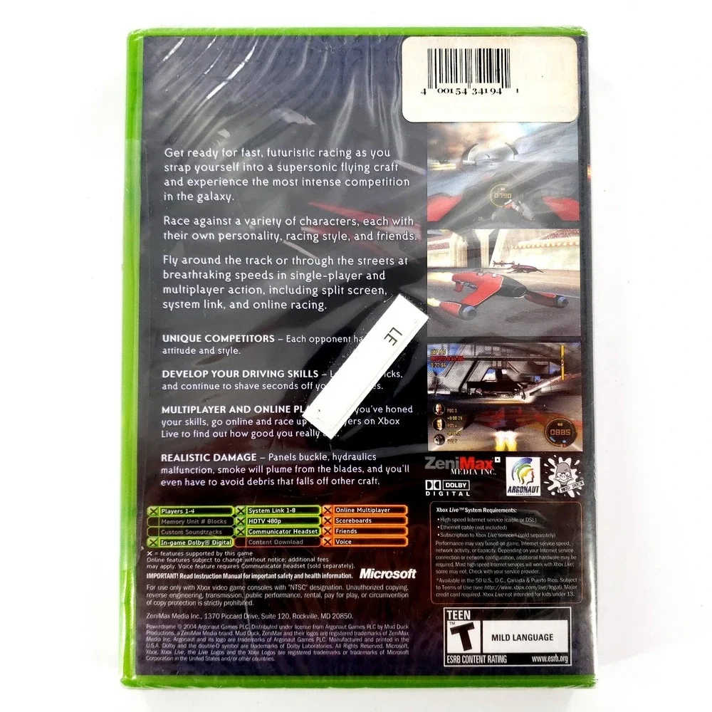 Powerdrome (Microsoft Xbox, 2004) Brand New Factory Sealed